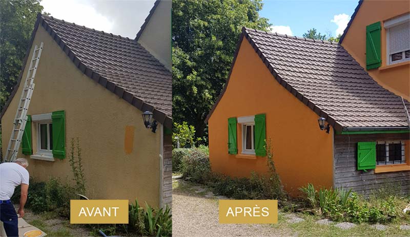 Artisan couvreur : nettoyage, démoussage et peinture hydrofuge toiture. Ravalement peinture façade : La Sarthe 72 - TONY L COUVERTURE 